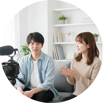 自然に話せる
**撮影ディレクション**